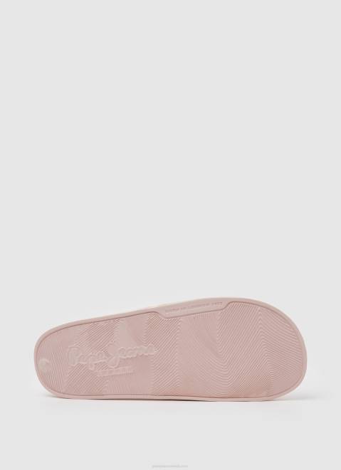 Pepe Jeans Slider Knit Beach Flip Flops Women Light Pink Z22X693
