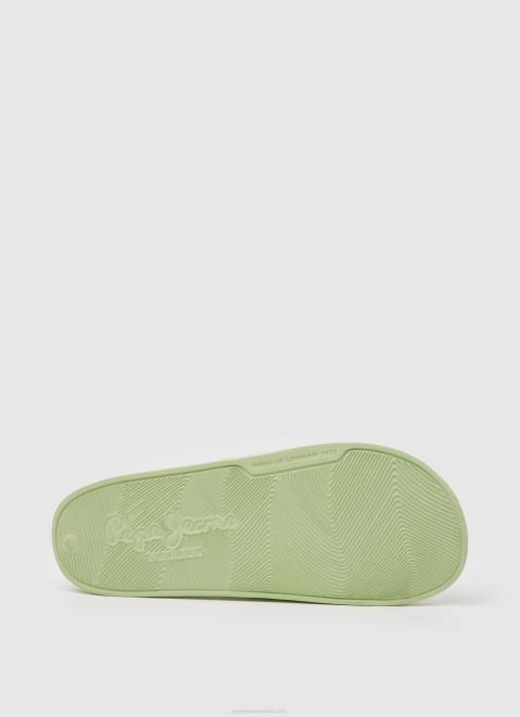 Pepe Jeans Slider Logo Beach Flip Flops Women Fresh Green Z22X688