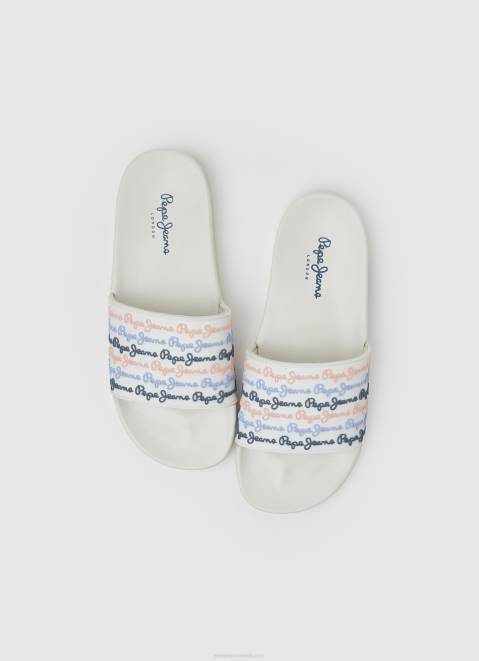 Pepe Jeans Slider Set Beach Flip Flops Women Off White Z22X691