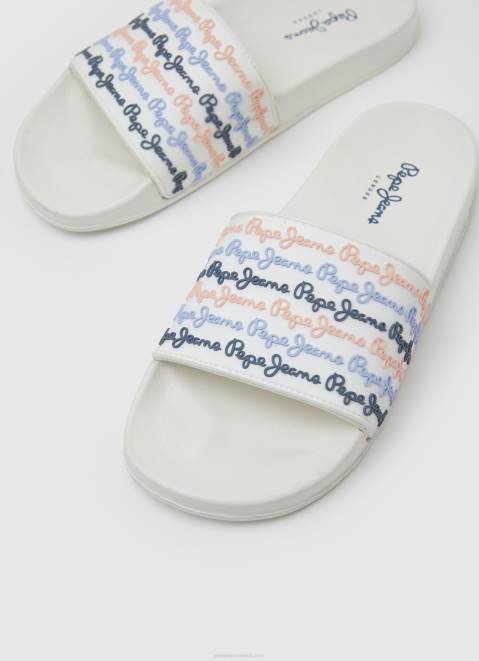 Pepe Jeans Slider Set Beach Flip Flops Women Off White Z22X691