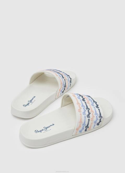 Pepe Jeans Slider Set Beach Flip Flops Women Off White Z22X691
