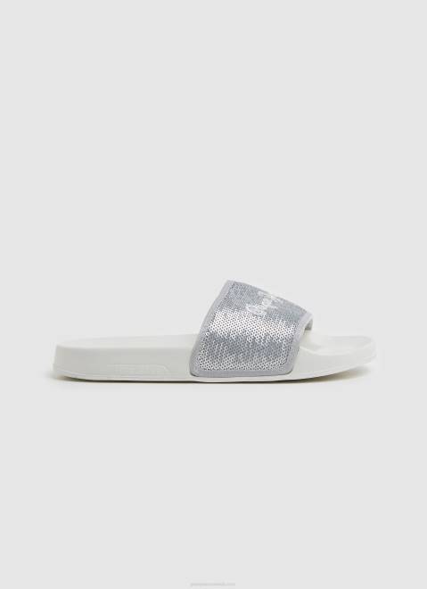 Pepe Jeans Slider Sweet Beach Flip Flops Women Pearl Silver Z22X694