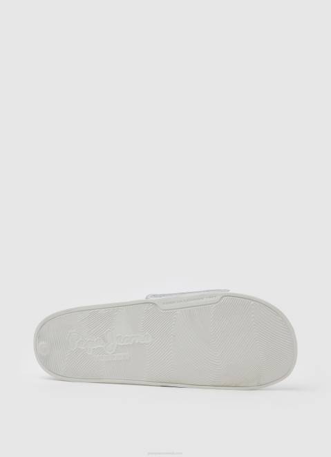 Pepe Jeans Slider Sweet Beach Flip Flops Women Pearl Silver Z22X694
