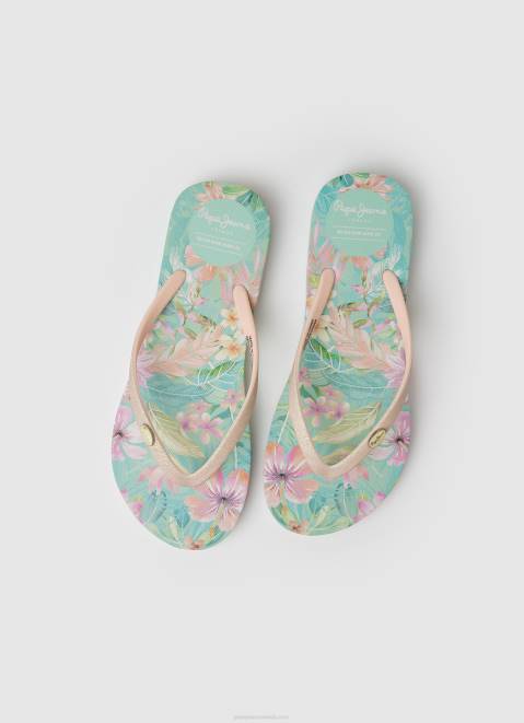 Pepe Jeans Tropical Rake Beach Flip Flops Women Mojito Z22X703
