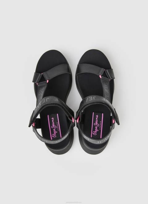 Pepe Jeans Venus Ace Trek Sandals Women Black Z22X687