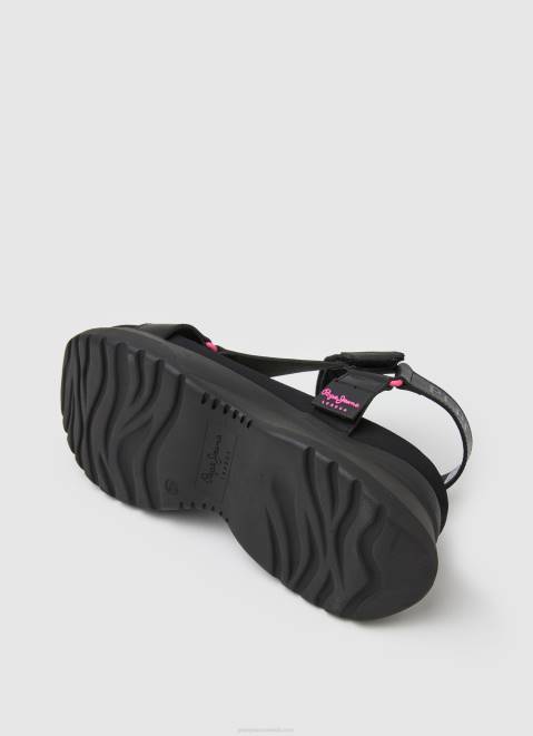 Pepe Jeans Venus Ace Trek Sandals Women Black Z22X687