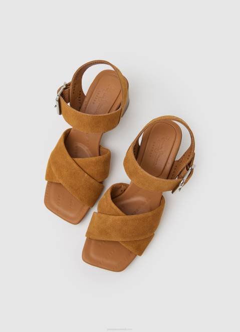 Pepe Jeans Altea Basic Suede Sandals Women Cognac Z22X649