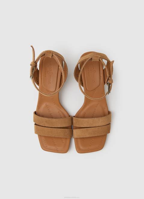 Pepe Jeans Altea Smart Suede Sandals Women Tobacco Z22X642