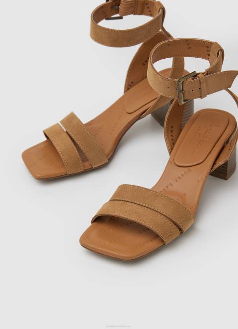 Pepe Jeans Altea Smart Suede Sandals Women Tobacco Z22X642