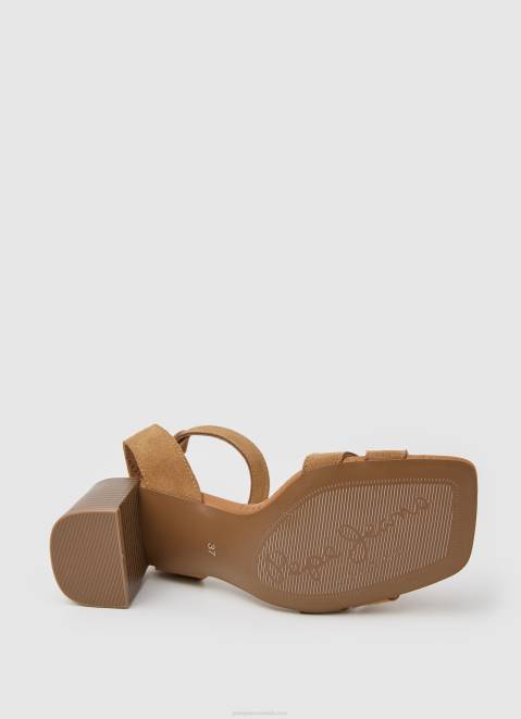 Pepe Jeans Altea Smart Suede Sandals Women Tobacco Z22X642