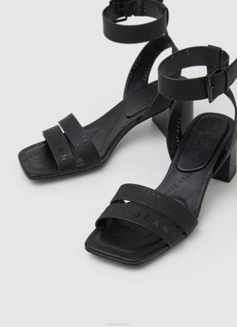 Pepe Jeans Altea Young Block Sandals Women Black Z22X641