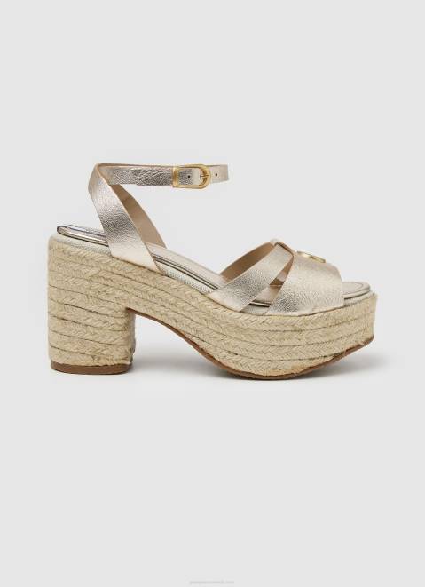 Pepe Jeans Taffy Night Leather Sandals Women Gold Z22X646