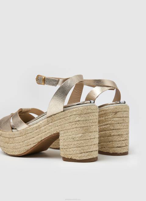 Pepe Jeans Taffy Night Leather Sandals Women Gold Z22X646