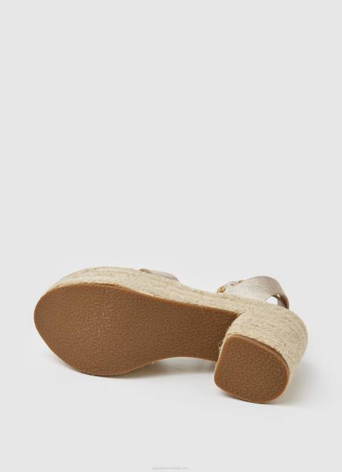 Pepe Jeans Taffy Night Leather Sandals Women Gold Z22X646