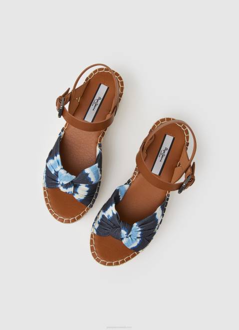 Pepe Jeans Witney Dye Wedge Sandals Women Deep Sea Z22X644