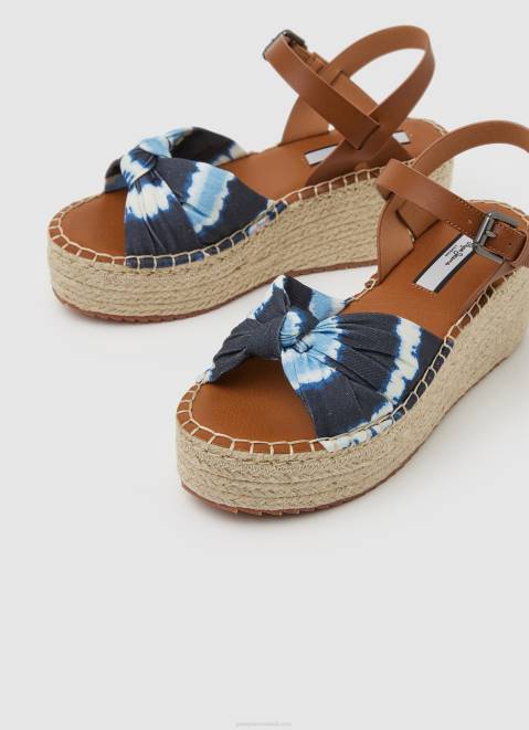 Pepe Jeans Witney Dye Wedge Sandals Women Deep Sea Z22X644
