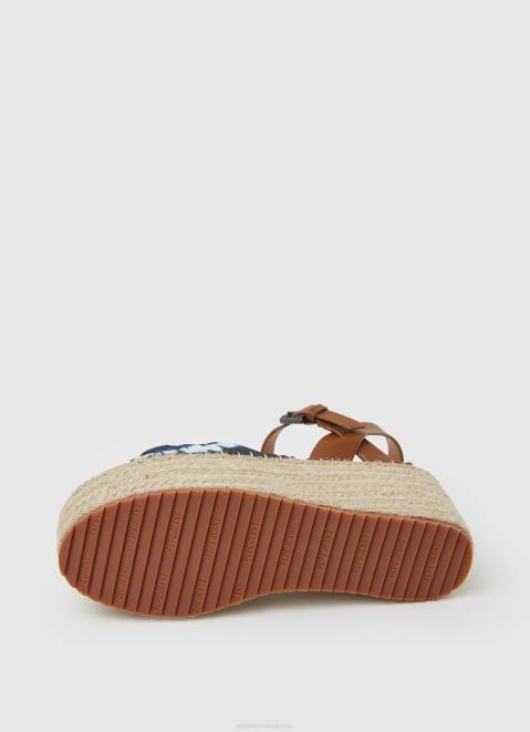 Pepe Jeans Witney Dye Wedge Sandals Women Deep Sea Z22X644