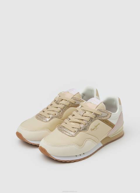 Pepe Jeans Albal London Running Sneakers Women Gold Z22X609