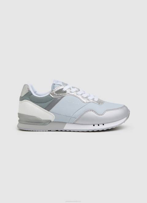Pepe Jeans Albal London Running Sneakers Women Silver Z22X610