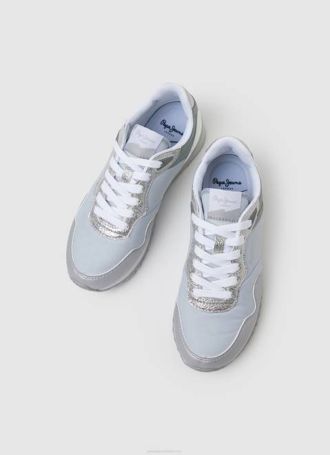 Pepe Jeans Albal London Running Sneakers Women Silver Z22X610
