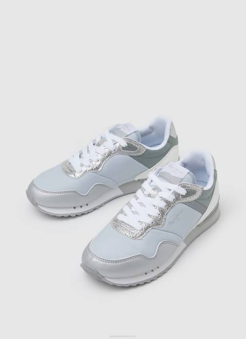 Pepe Jeans Albal London Running Sneakers Women Silver Z22X610