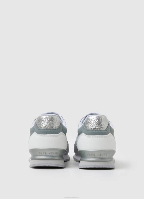 Pepe Jeans Albal London Running Sneakers Women Silver Z22X610
