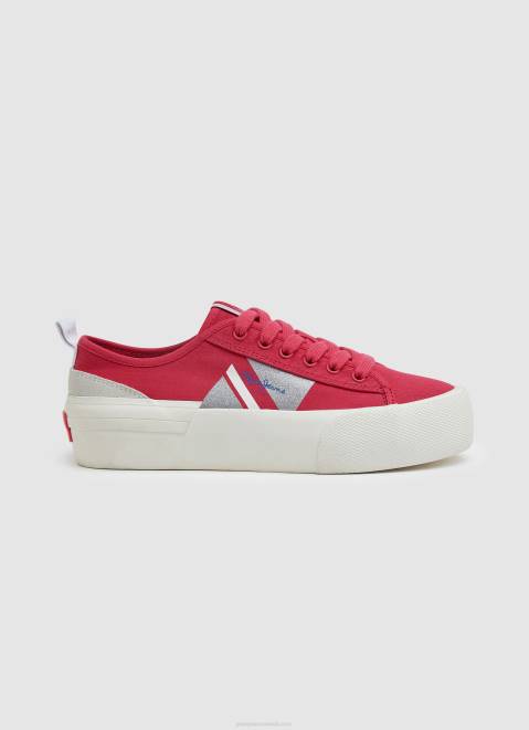 Pepe Jeans Allen Flag Vulcanized Sneakers Women Fresa Z22X628
