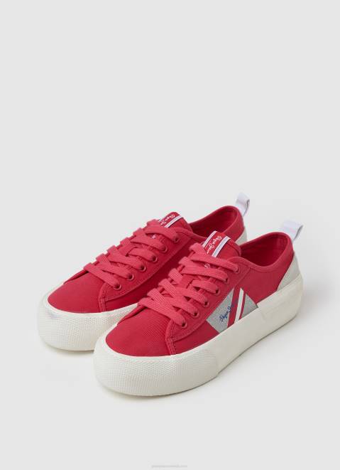 Pepe Jeans Allen Flag Vulcanized Sneakers Women Fresa Z22X628
