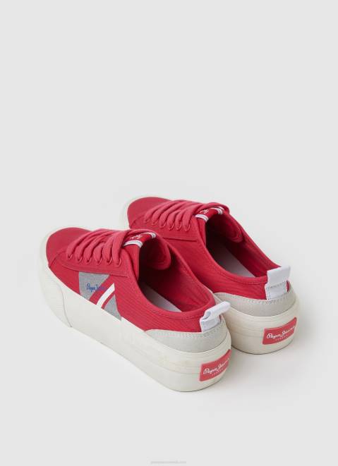 Pepe Jeans Allen Flag Vulcanized Sneakers Women Fresa Z22X628