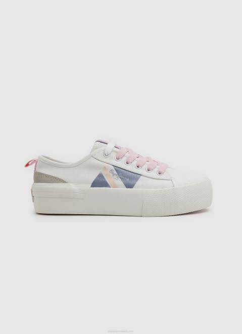 Pepe Jeans Allen Flag Vulcanized Sneakers Women White Z22X620