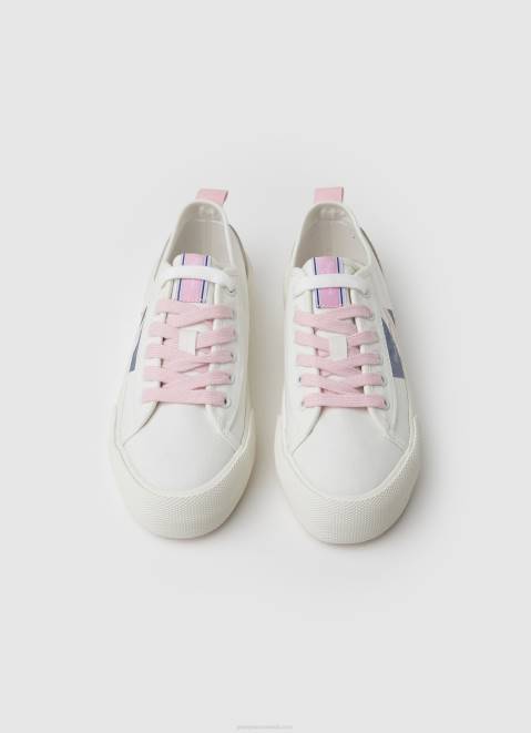Pepe Jeans Allen Flag Vulcanized Sneakers Women White Z22X620
