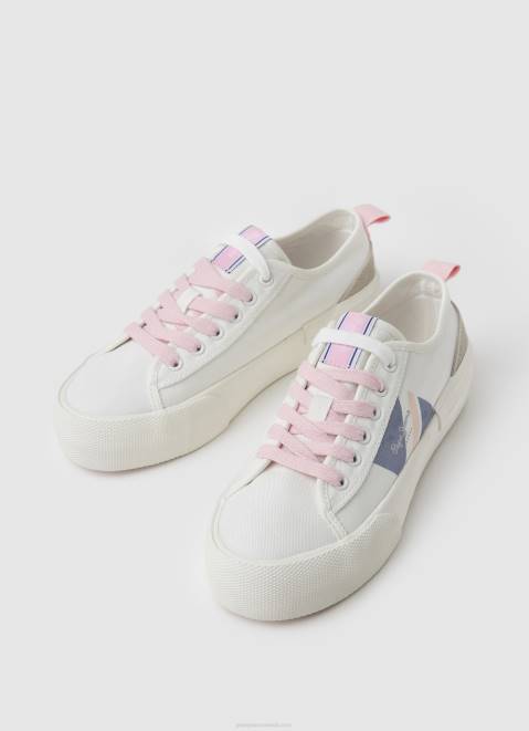 Pepe Jeans Allen Flag Vulcanized Sneakers Women White Z22X620