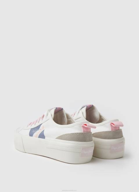 Pepe Jeans Allen Flag Vulcanized Sneakers Women White Z22X620