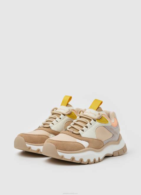 Pepe Jeans Banksy Loom Combined Sneakers Women Light Peach Z22X580