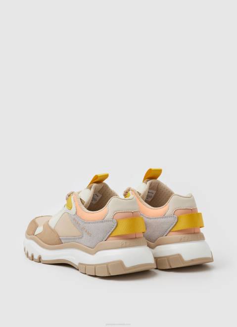 Pepe Jeans Banksy Loom Combined Sneakers Women Light Peach Z22X580