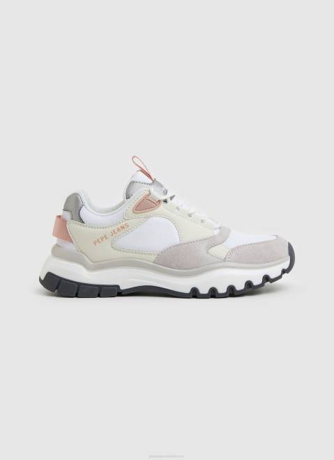 Pepe Jeans Banksy Plain Combined Sneakers Women White Z22X581