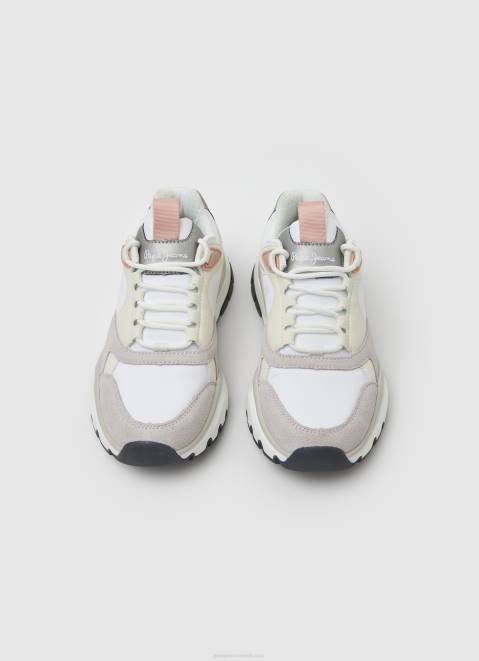 Pepe Jeans Banksy Plain Combined Sneakers Women White Z22X581