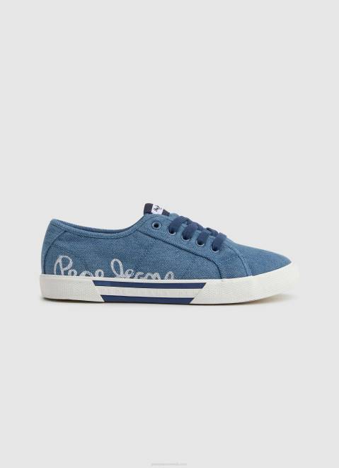Pepe Jeans Basic Brady Denim Sneakers Women Factory Blue Z22X633