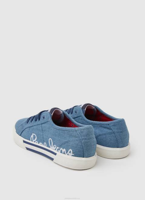 Pepe Jeans Basic Brady Denim Sneakers Women Factory Blue Z22X633