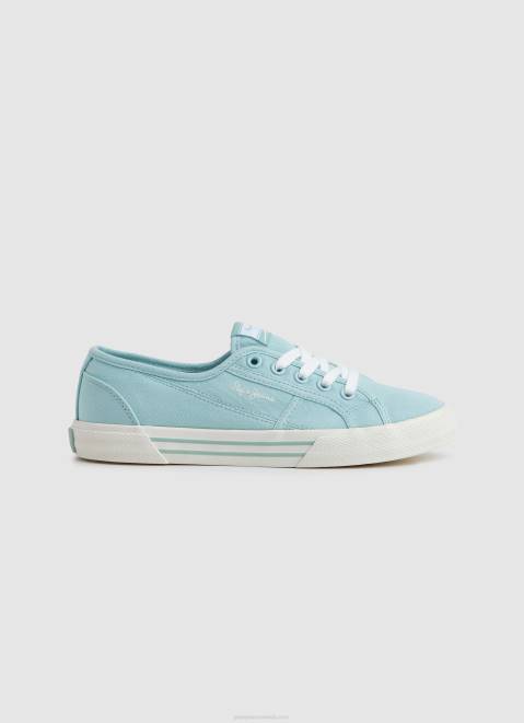 Pepe Jeans Brady Basic Sneakers Women Light Water Green Z22X631