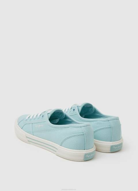 Pepe Jeans Brady Basic Sneakers Women Light Water Green Z22X631