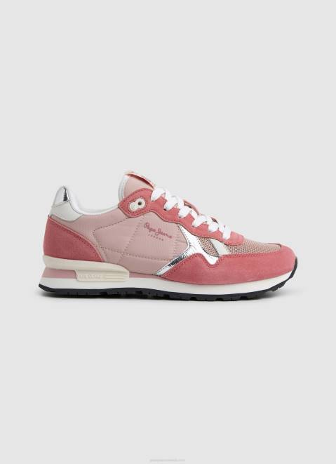 Pepe Jeans Brit Heritage Combined Sneakers Women Pink Z22X614