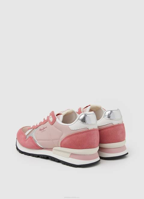Pepe Jeans Brit Heritage Combined Sneakers Women Pink Z22X614