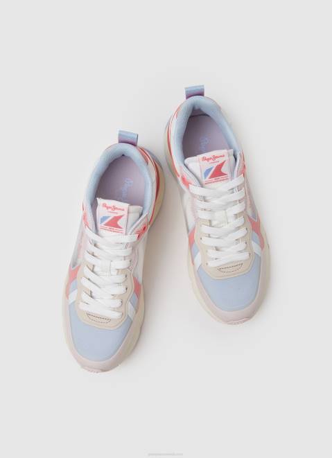 Pepe Jeans Brit Pro Bright Running Sneakers Women Soft Pink Z22X575