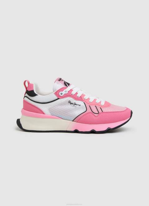 Pepe Jeans Brit Pro Neon Combined Sneakers Women Neon Pink Z22X577