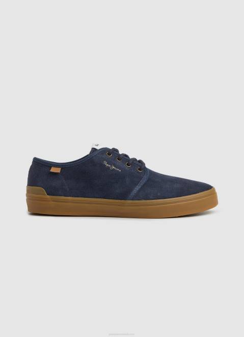 Pepe Jeans Colin Shoe Leather Sneakers Women Navy Z22X638