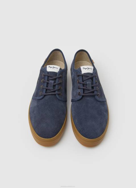 Pepe Jeans Colin Shoe Leather Sneakers Women Navy Z22X638