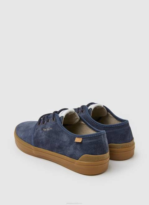 Pepe Jeans Colin Shoe Leather Sneakers Women Navy Z22X638