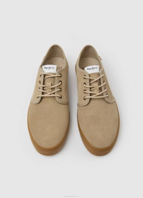 Pepe Jeans Colin Shoe Leather Sneakers Women Sand Z22X639