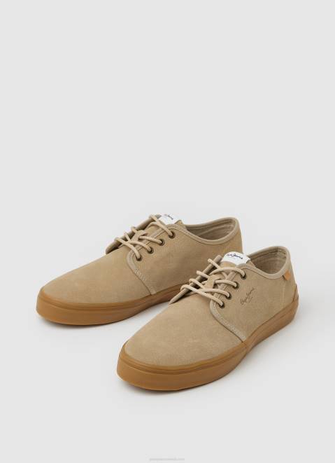 Pepe Jeans Colin Shoe Leather Sneakers Women Sand Z22X639
